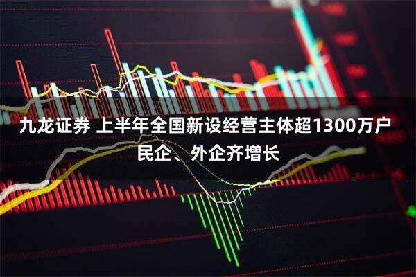 九龙证券 上半年全国新设经营主体超1300万户 民企、外企齐增长